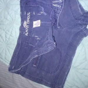 Navy blue booty shorts